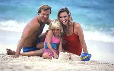 Family on the Beach, Florida Keys